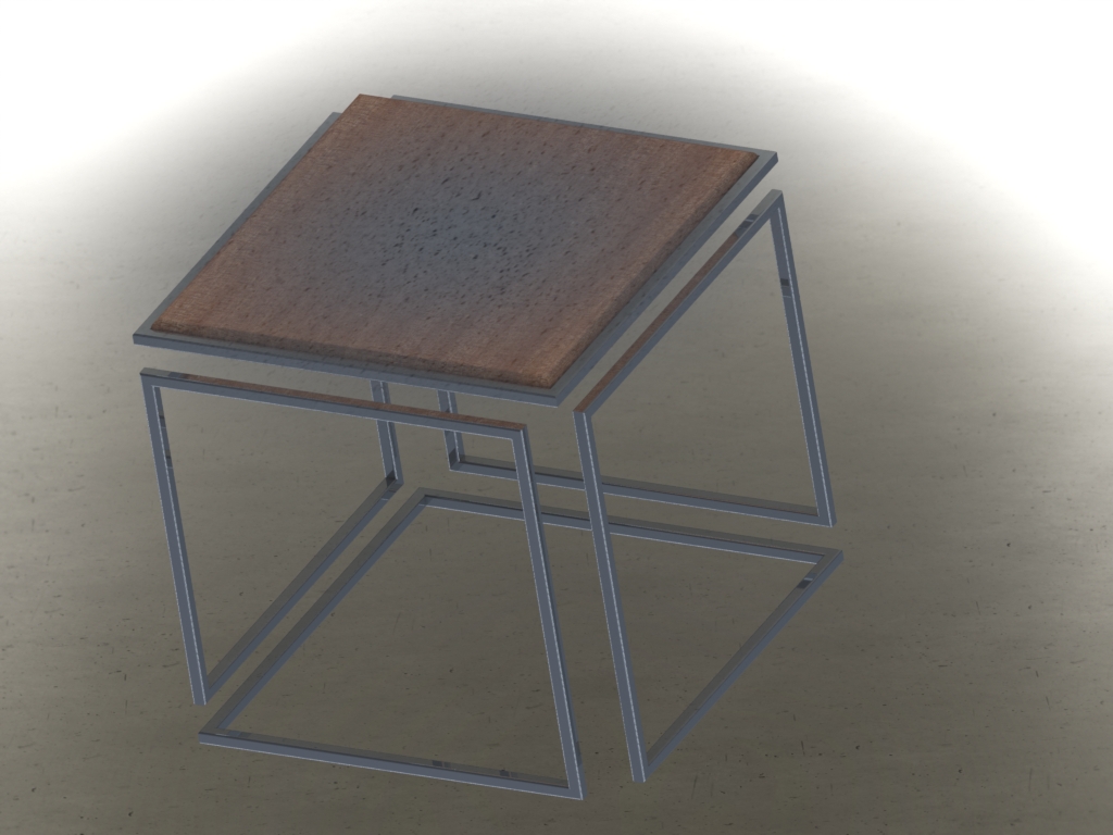 تصویر میز عجیب فلزی چوبی